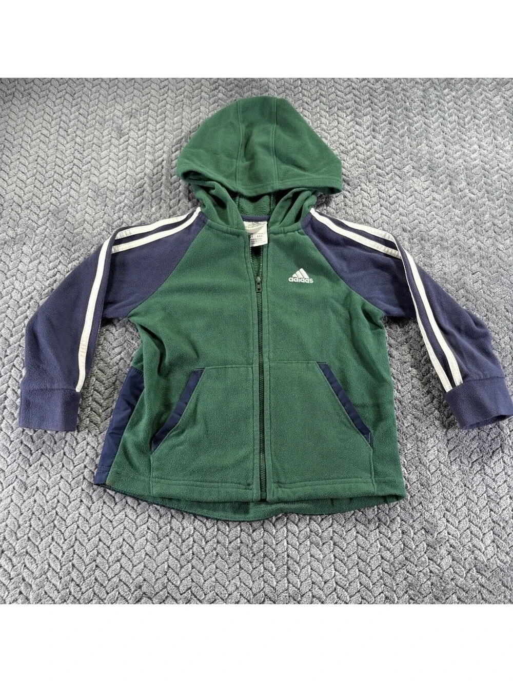 Adidas Toddler Track Jacket Size 4T Green/Blue
